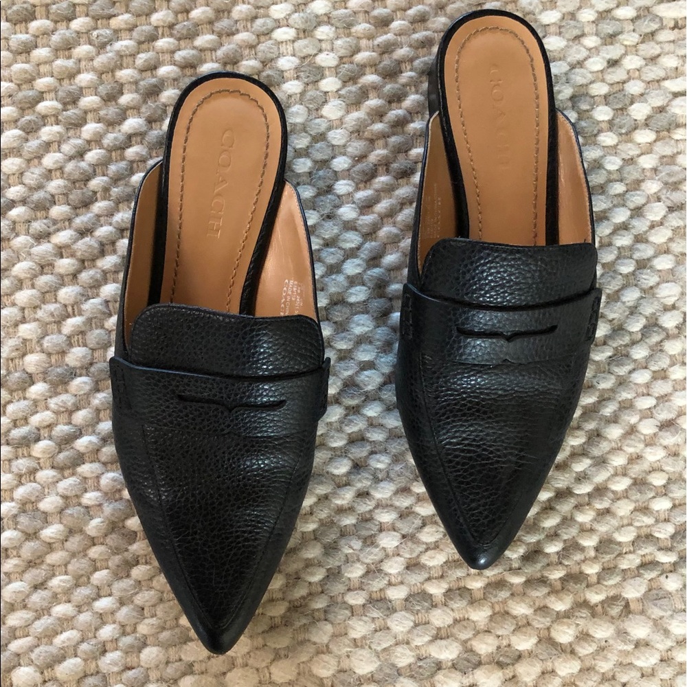Coach Leather Mules